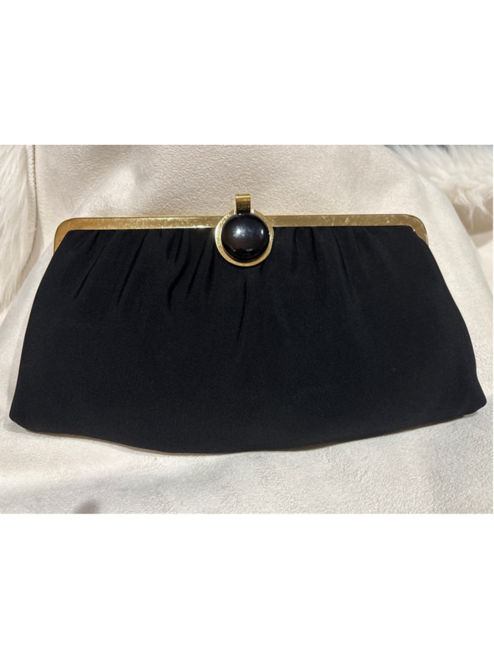 Women's Unbranded Black Gold Clutch One Size